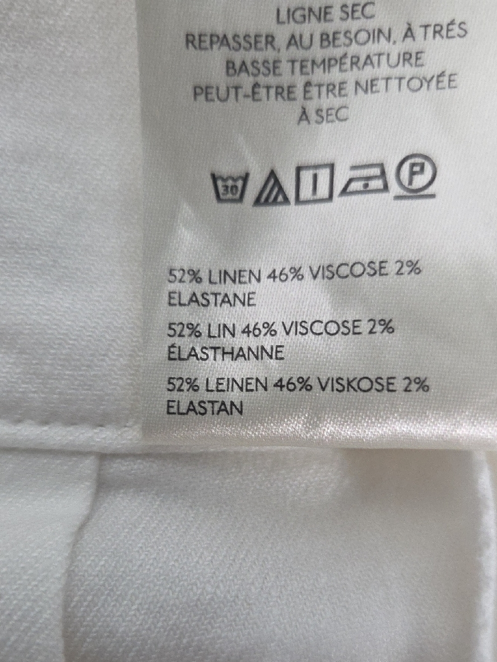 Anthropologie Maeve White Wide Leg Drawstring Pants Size M Casual Resort Coastal - Picture 5 of 5